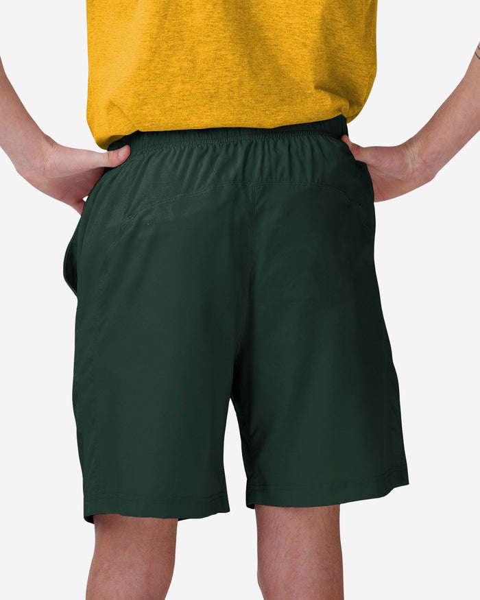 Green Bay Packers Solid Woven Shorts FOCO - FOCO.com