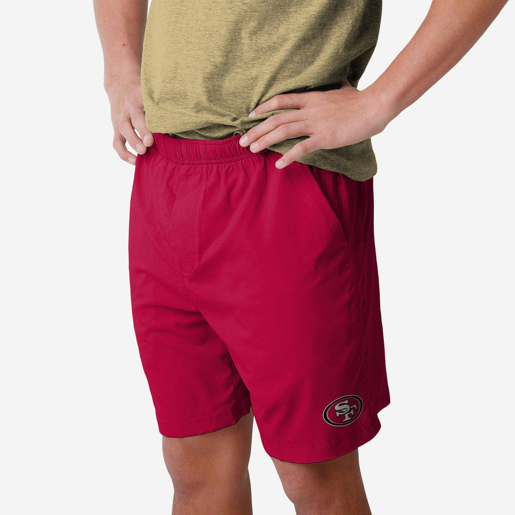 San Francisco 49ers Solid Woven Shorts FOCO S - FOCO.com