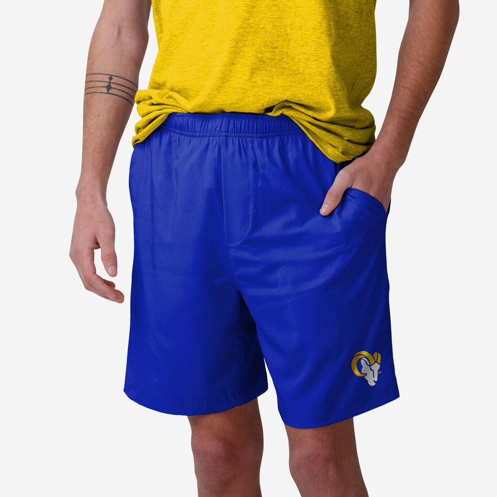 Los Angeles Rams Solid Woven Shorts FOCO S - FOCO.com