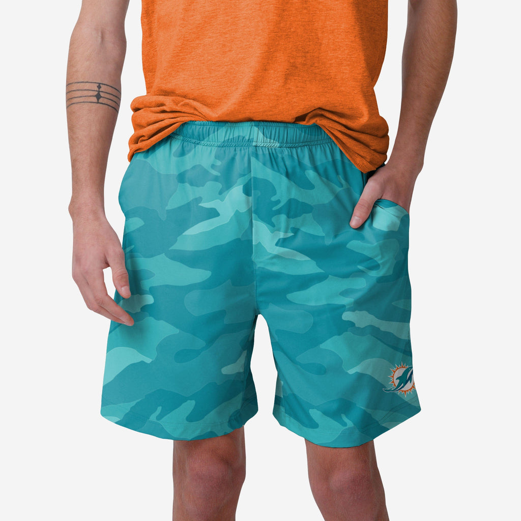 Miami Dolphins Tonal Camo Woven Shorts FOCO S - FOCO.com