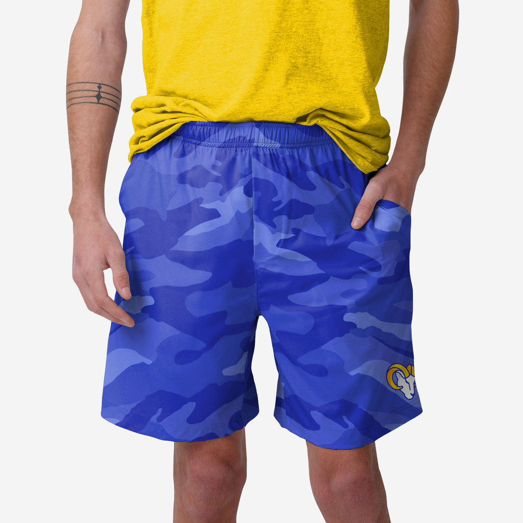 Los Angeles Rams Tonal Camo Woven Shorts FOCO S - FOCO.com