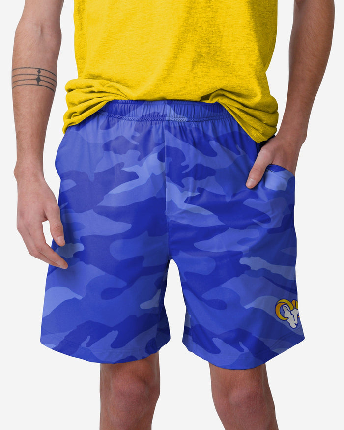 Los Angeles Rams Tonal Camo Woven Shorts FOCO S - FOCO.com