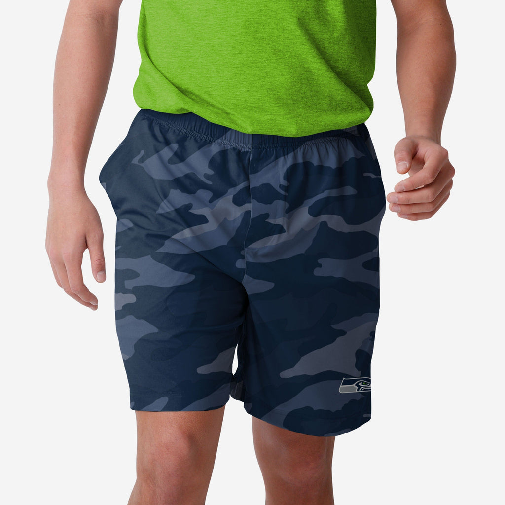 Seattle Seahawks Tonal Camo Woven Shorts FOCO S - FOCO.com