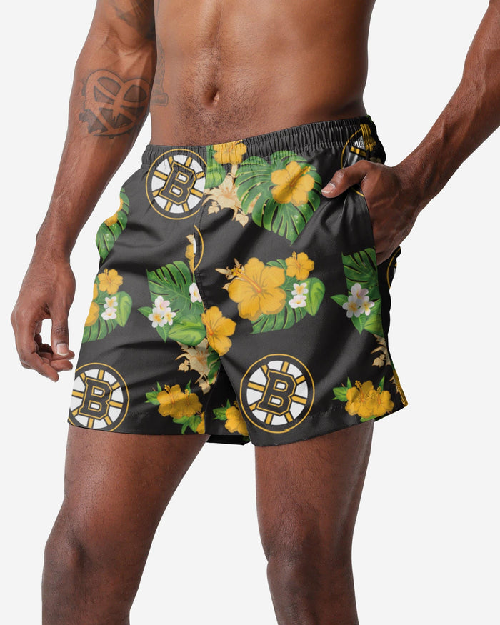 Boston Bruins Floral Swimming Trunks FOCO S - FOCO.com