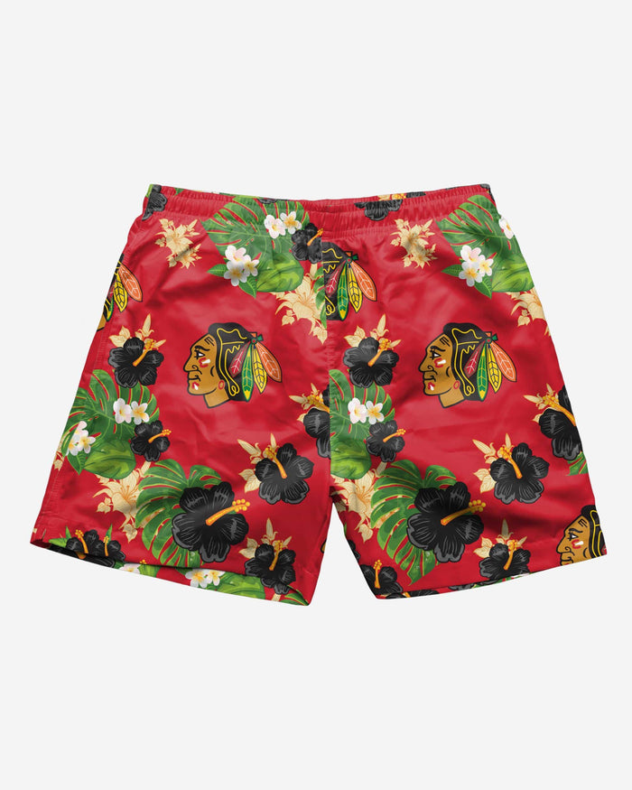 Chicago Blackhawks Floral Swimming Trunks FOCO - FOCO.com