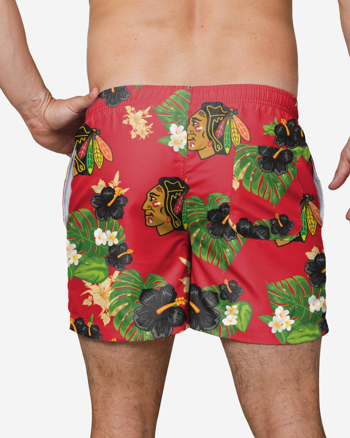 Chicago Blackhawks Floral Swimming Trunks FOCO - FOCO.com