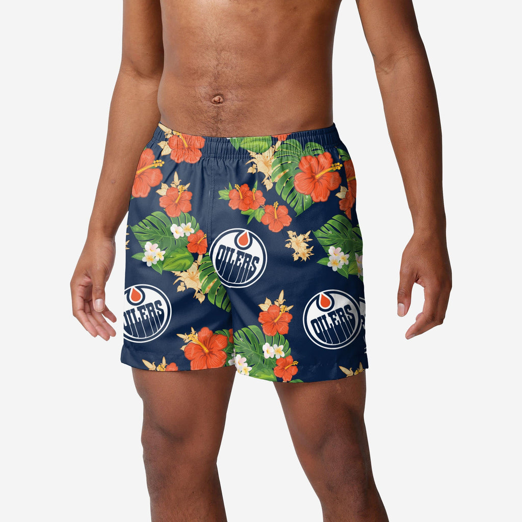 Edmonton Oilers Floral Swimming Trunks FOCO S - FOCO.com