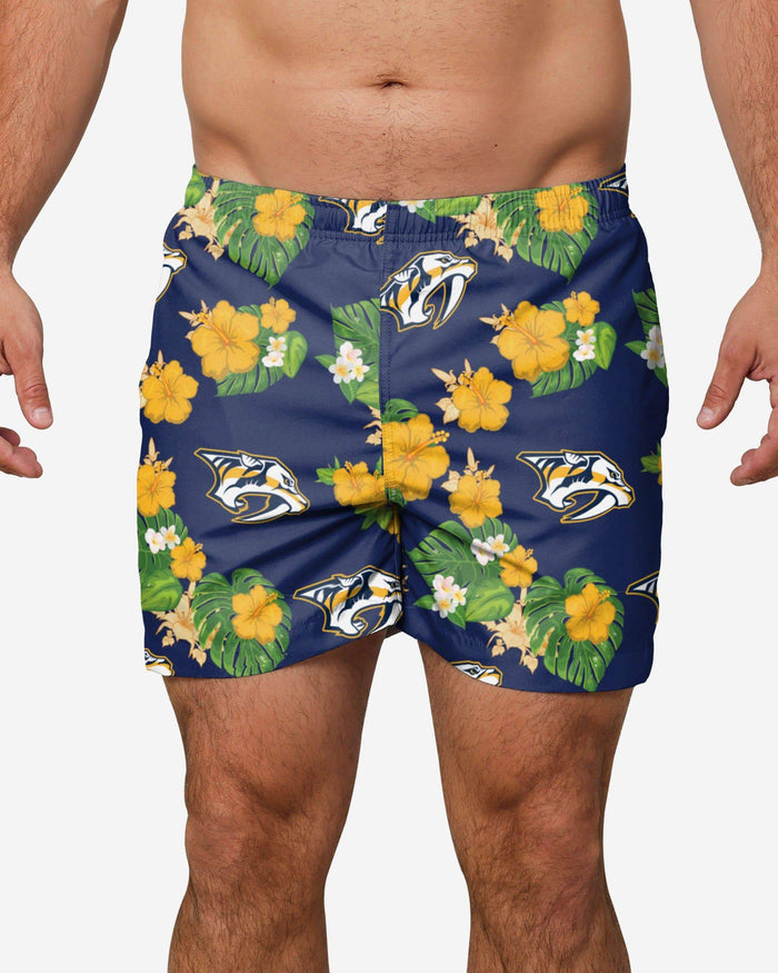 Nashville Predators Floral Swimming Trunks FOCO S - FOCO.com