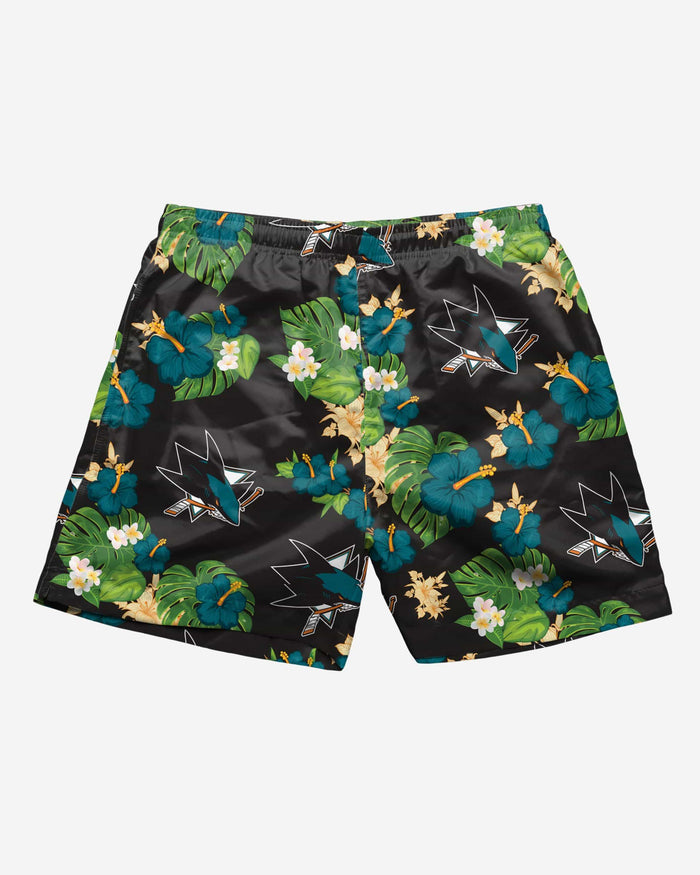 San Jose Sharks Floral Swimming Trunks FOCO - FOCO.com