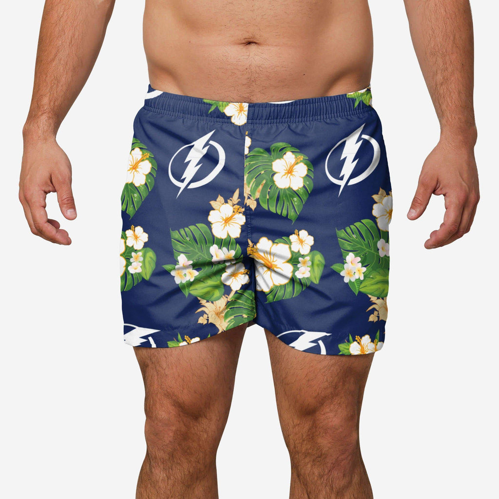 Tampa Bay Lightning Floral Swimming Trunks FOCO S - FOCO.com