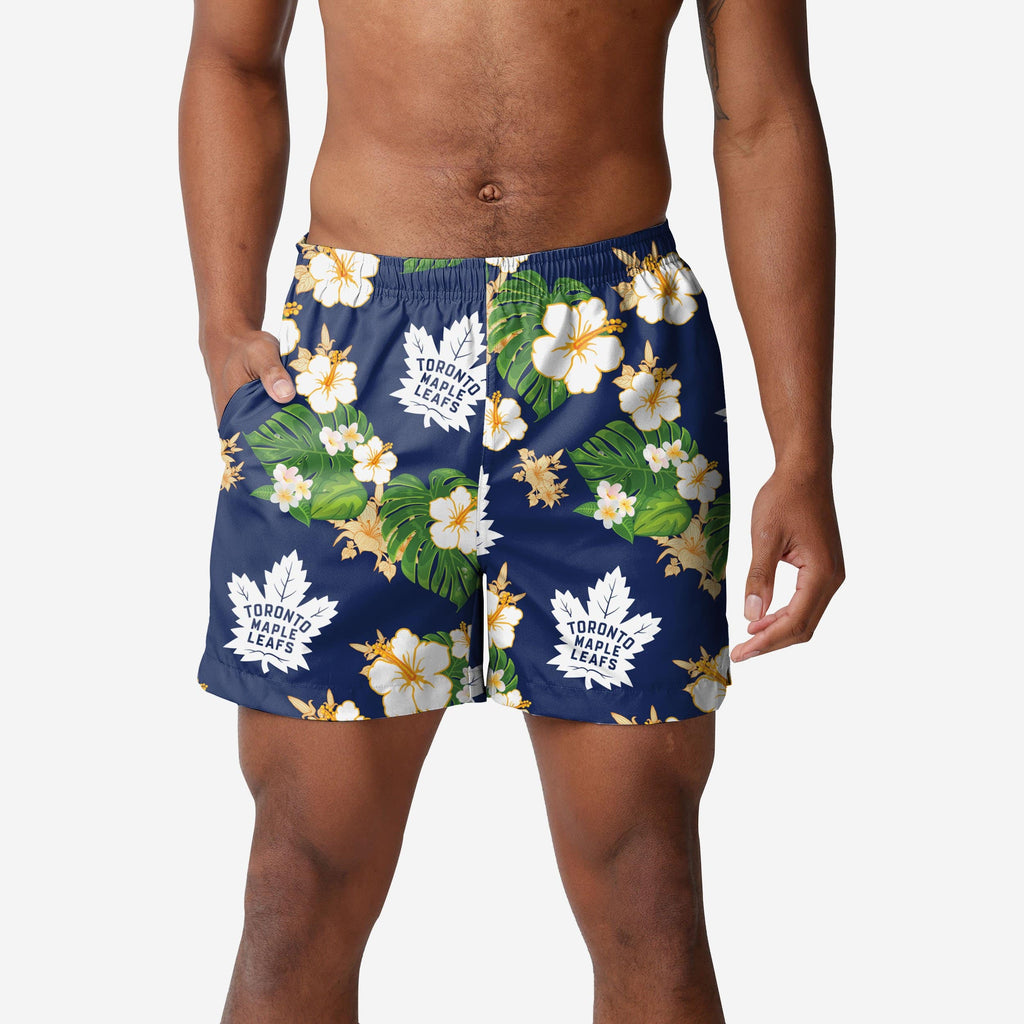 Toronto Maple Leafs Floral Swimming Trunks FOCO S - FOCO.com