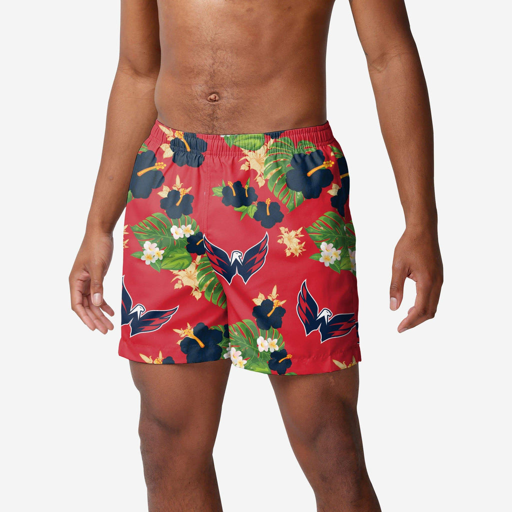 Washington Capitals Floral Swimming Trunks FOCO S - FOCO.com