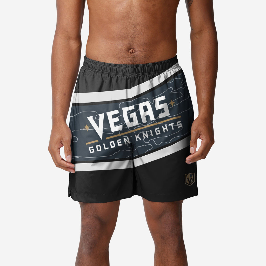 Vegas Golden Knights Big Wordmark Swimming Trunks FOCO S - FOCO.com