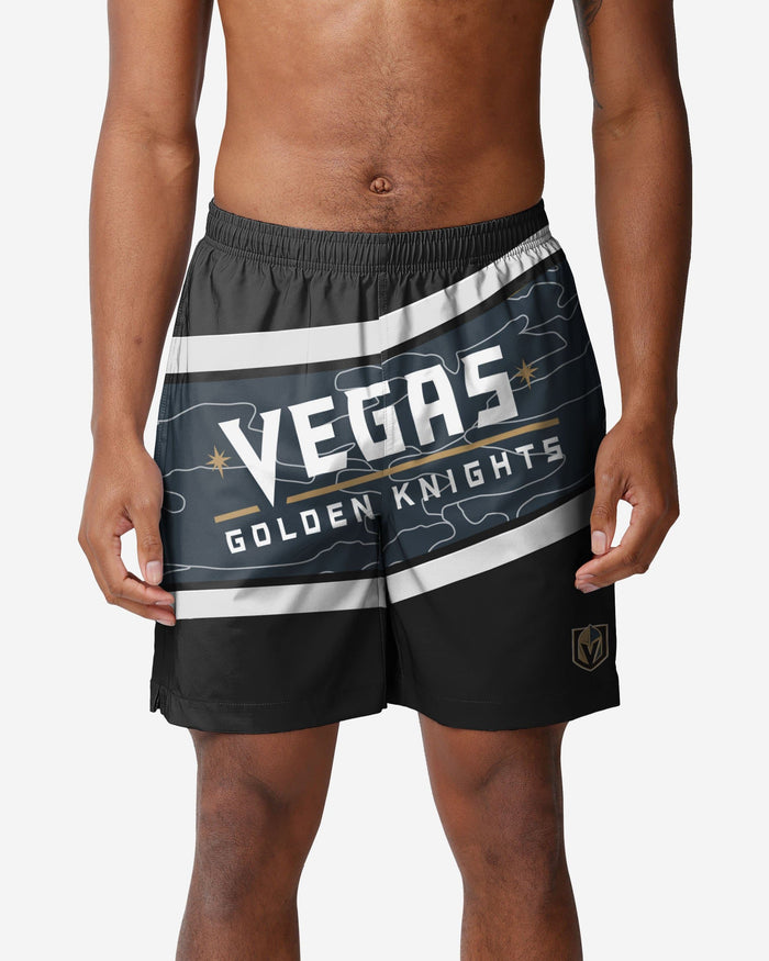 Vegas Golden Knights Big Wordmark Swimming Trunks FOCO S - FOCO.com