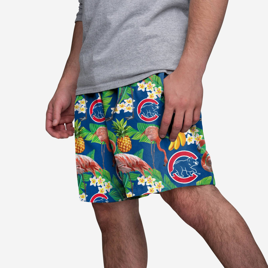 Chicago Cubs Floral Shorts FOCO S - FOCO.com