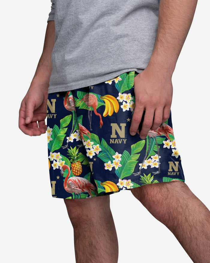 Navy Midshipmen Floral Shorts FOCO S - FOCO.com