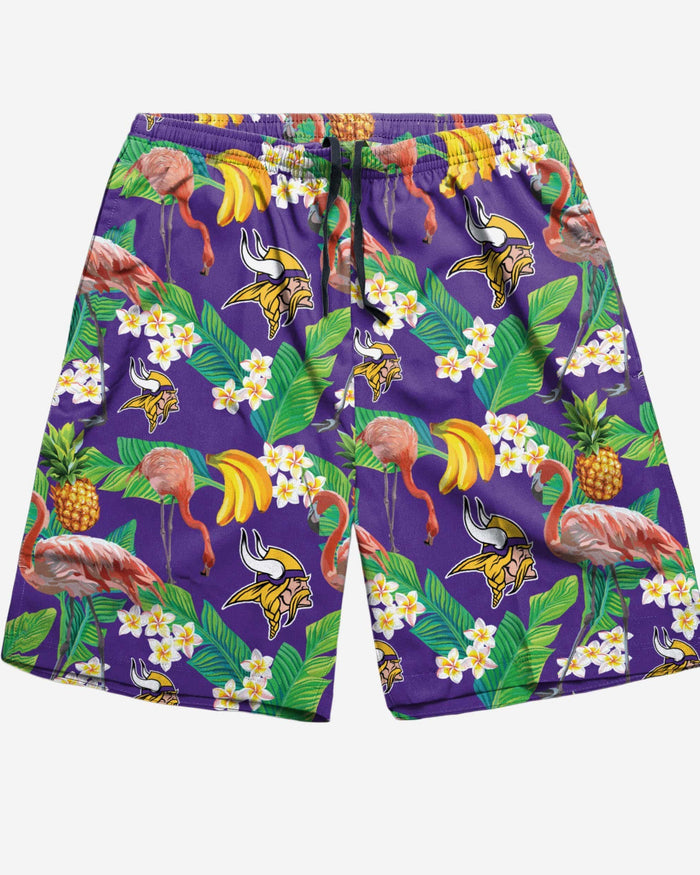 Minnesota Vikings Floral Shorts FOCO - FOCO.com