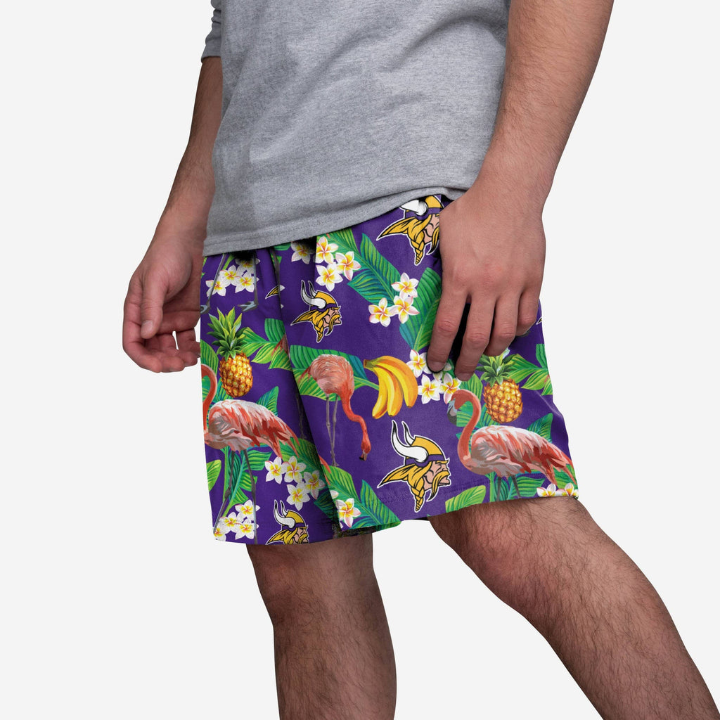 Minnesota Vikings Floral Shorts FOCO S - FOCO.com