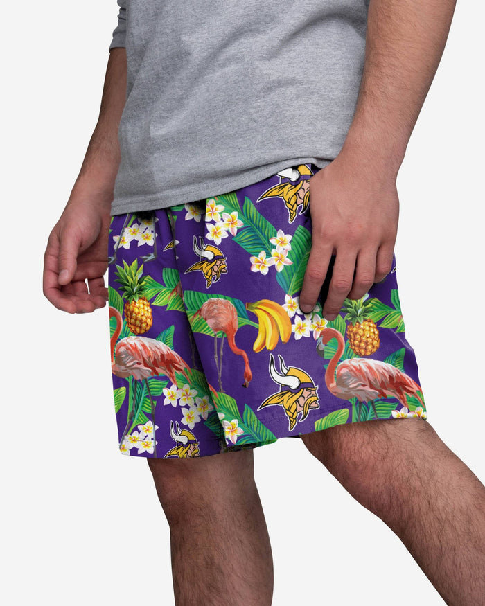 Minnesota Vikings Floral Shorts FOCO S - FOCO.com