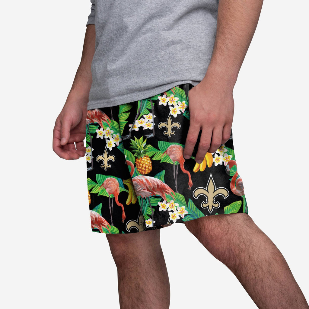 New Orleans Saints Floral Shorts FOCO S - FOCO.com