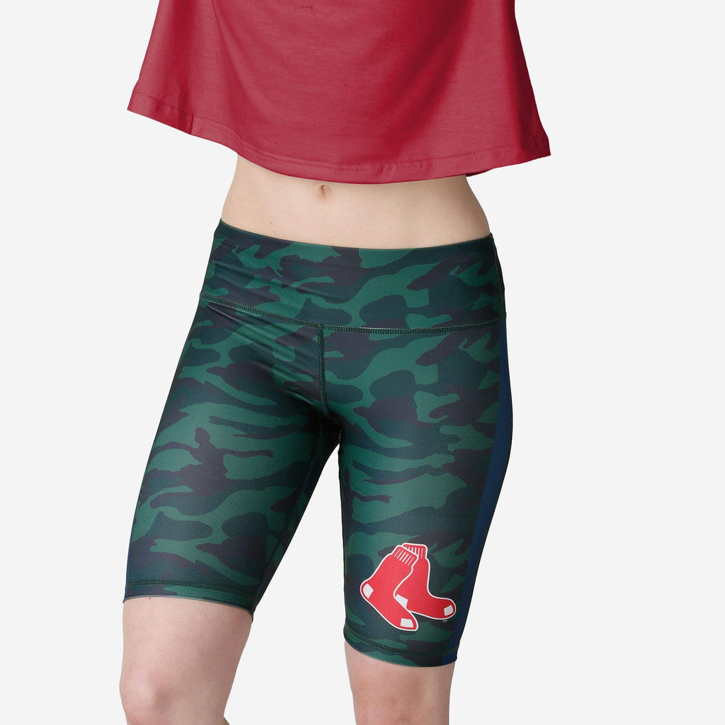 Boston Red Sox Womens Camo Bike Shorts FOCO S - FOCO.com