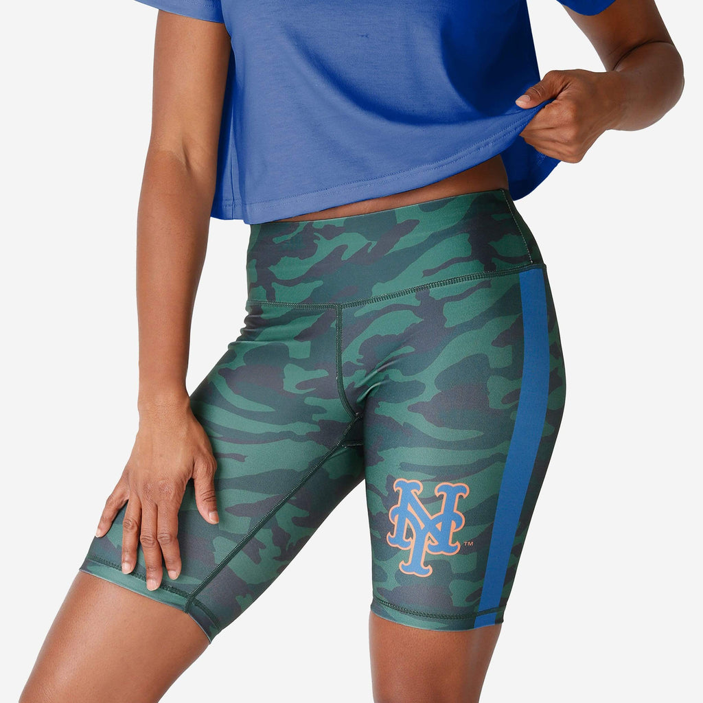 New York Mets Womens Camo Bike Shorts FOCO S - FOCO.com