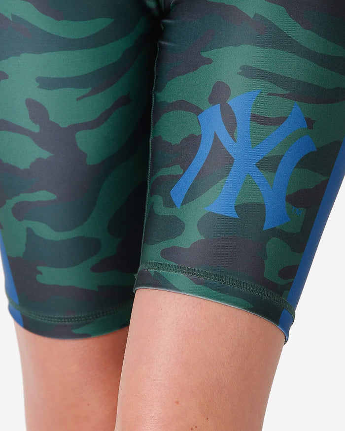 New York Yankees Womens Camo Bike Shorts FOCO - FOCO.com