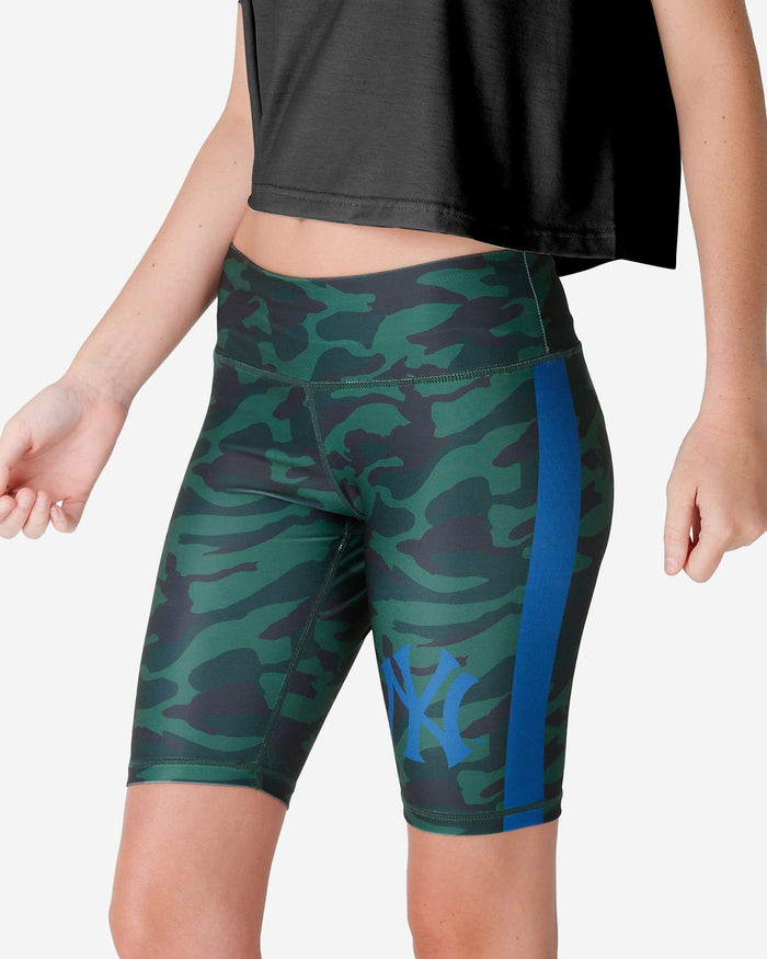 New York Yankees Womens Camo Bike Shorts FOCO S - FOCO.com