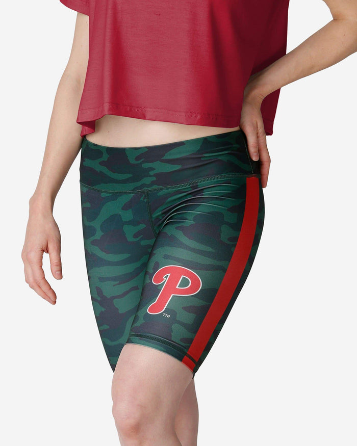 Philadelphia Phillies Womens Camo Bike Shorts FOCO S - FOCO.com