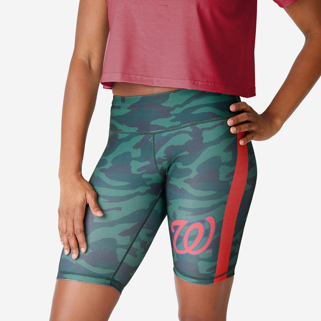 Washington Nationals Womens Camo Bike Shorts FOCO S - FOCO.com