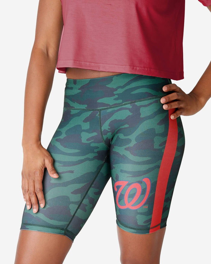 Washington Nationals Womens Camo Bike Shorts FOCO S - FOCO.com