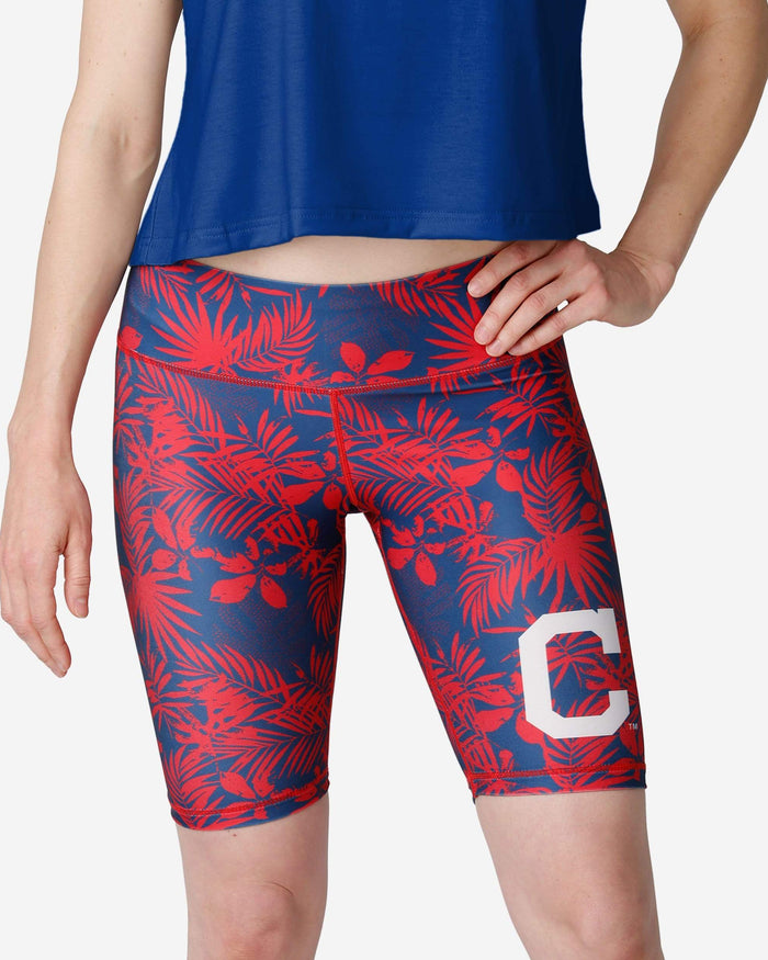 Cleveland Guardians Womens Floral Bike Shorts FOCO S - FOCO.com