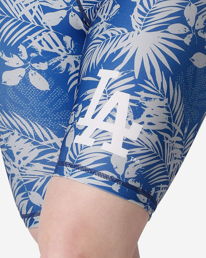 Los Angeles Dodgers Womens Floral Bike Shorts FOCO - FOCO.com