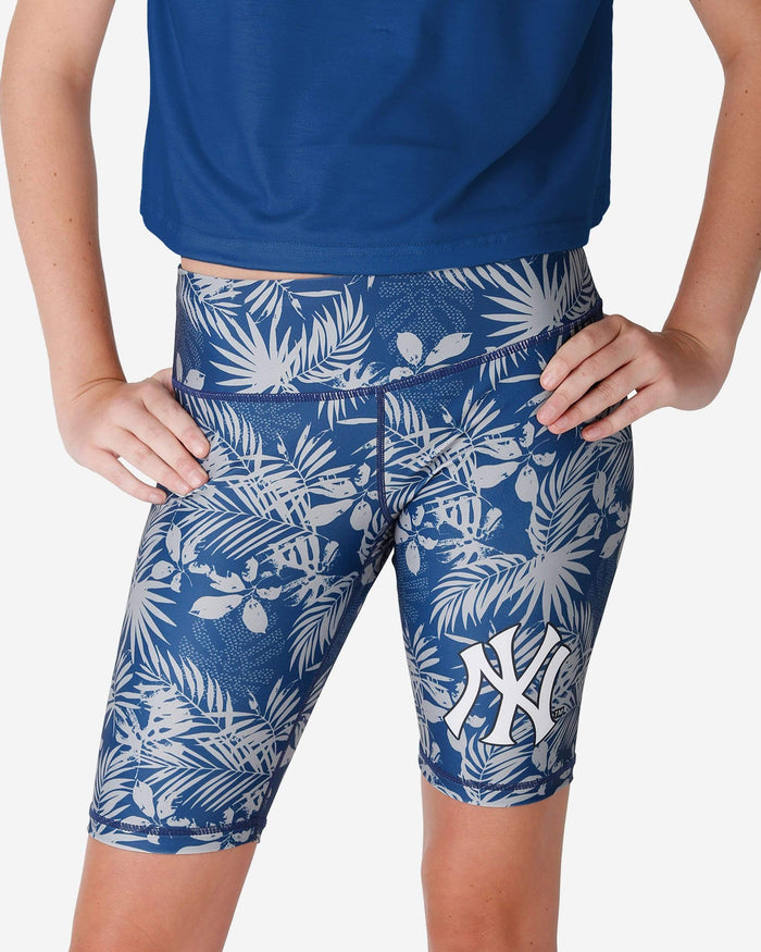 New York Yankees Womens Floral Bike Shorts FOCO S - FOCO.com