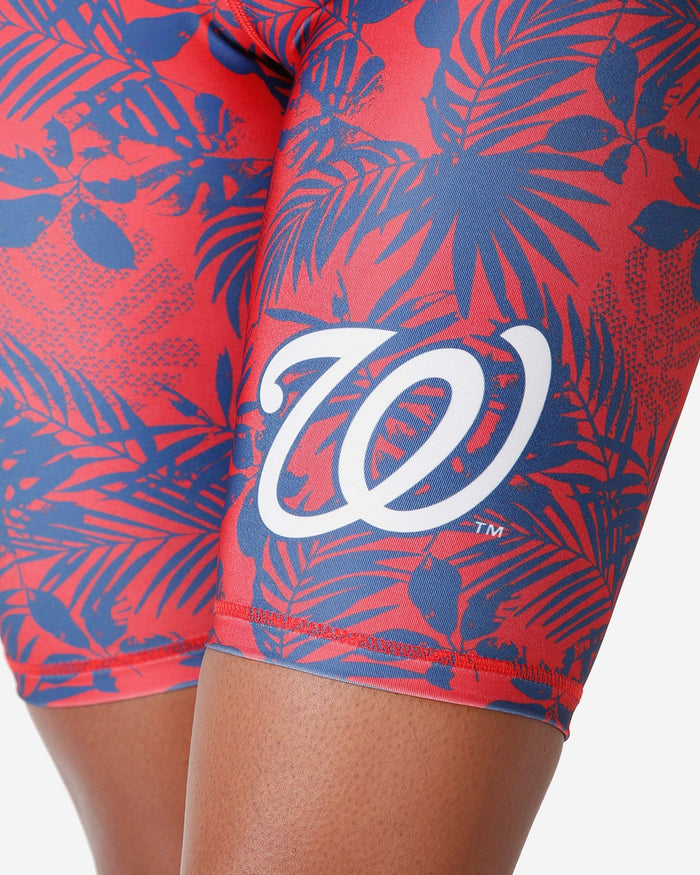 Washington Nationals Womens Floral Bike Shorts FOCO - FOCO.com