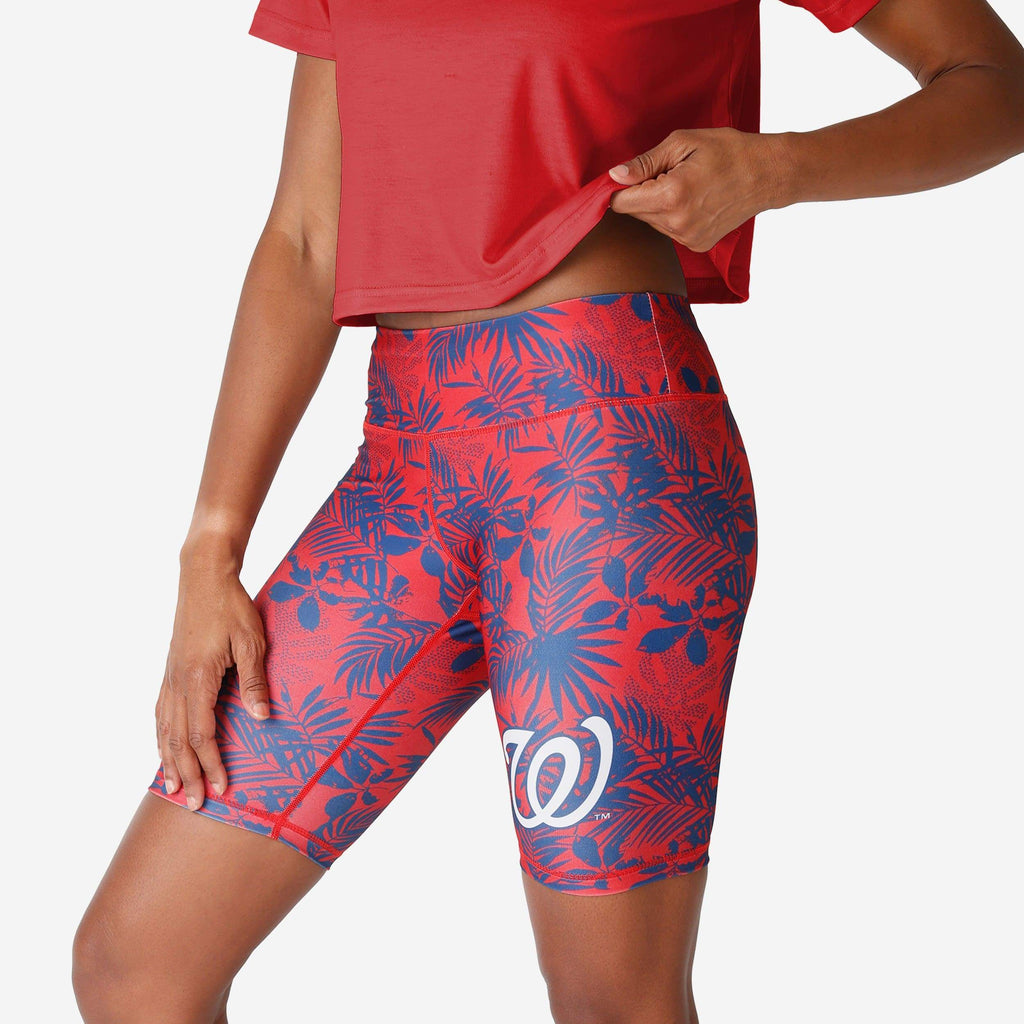 Washington Nationals Womens Floral Bike Shorts FOCO S - FOCO.com