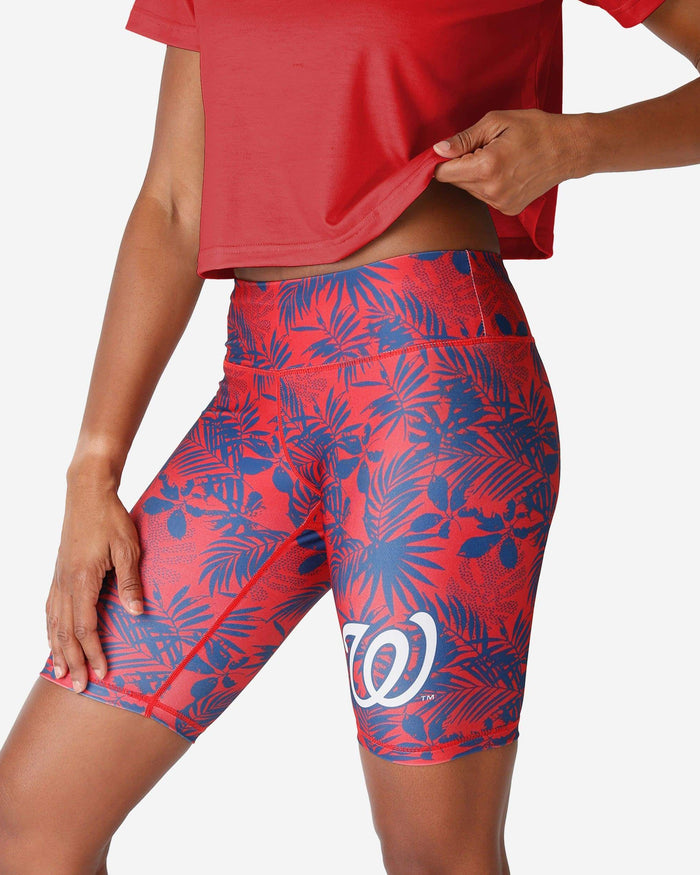 Washington Nationals Womens Floral Bike Shorts FOCO S - FOCO.com