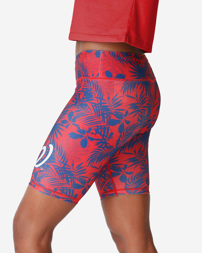 Washington Nationals Womens Floral Bike Shorts FOCO - FOCO.com