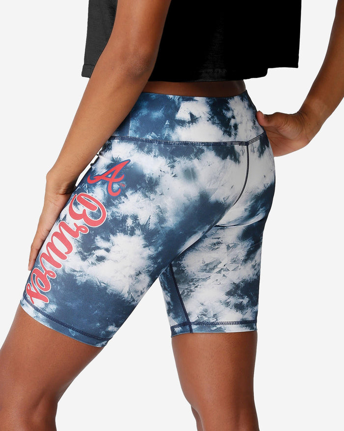 Atlanta Braves Womens Team Color Tie-Dye Bike Shorts FOCO - FOCO.com