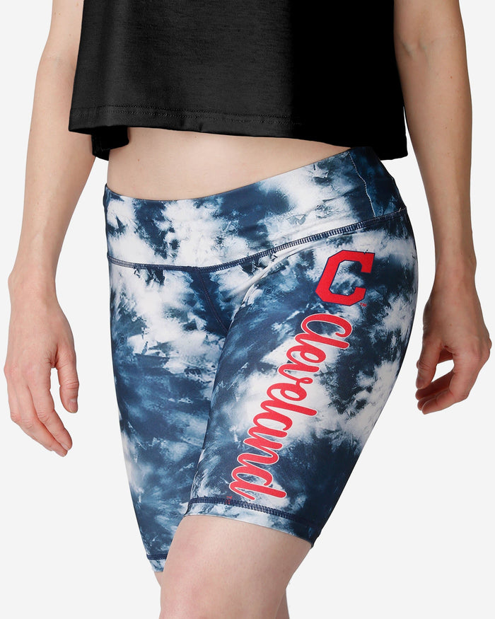 Cleveland Guardians Womens Team Color Tie-Dye Bike Shorts FOCO S - FOCO.com