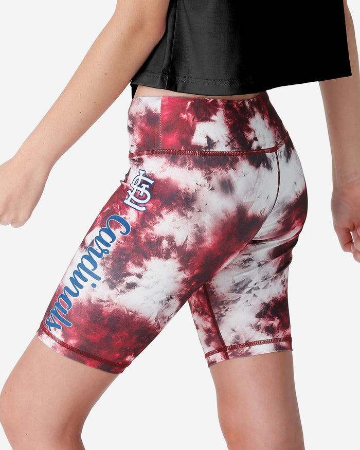 St Louis Cardinals Womens Team Color Tie-Dye Bike Shorts FOCO - FOCO.com