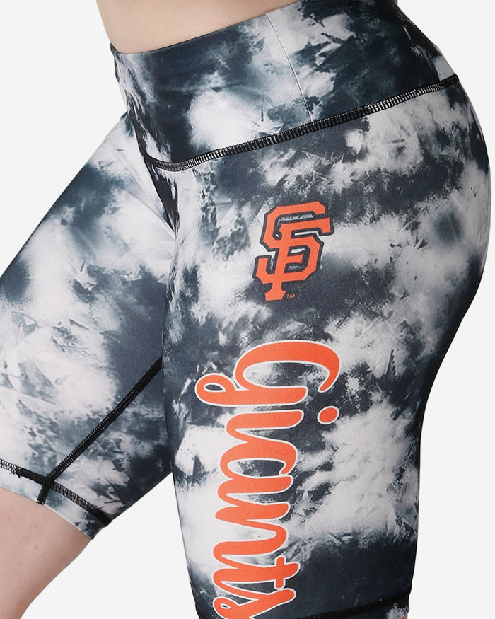 San Francisco Giants Womens Team Color Tie-Dye Bike Shorts FOCO - FOCO.com