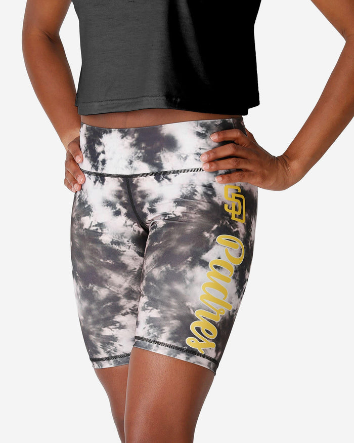 San Diego Padres Womens Team Color Tie-Dye Bike Shorts FOCO S - FOCO.com