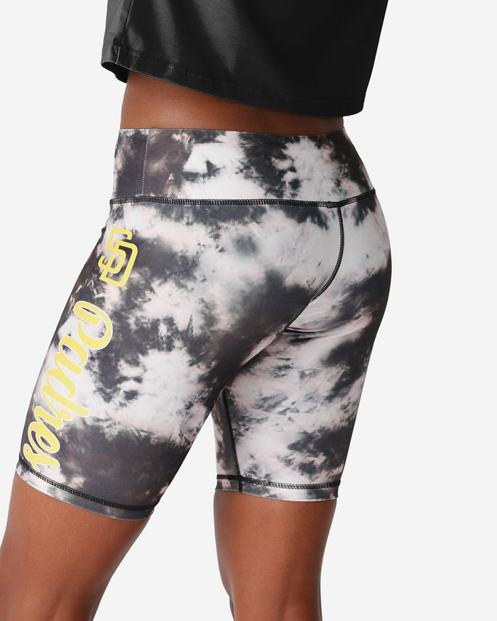 San Diego Padres Womens Team Color Tie-Dye Bike Shorts FOCO - FOCO.com