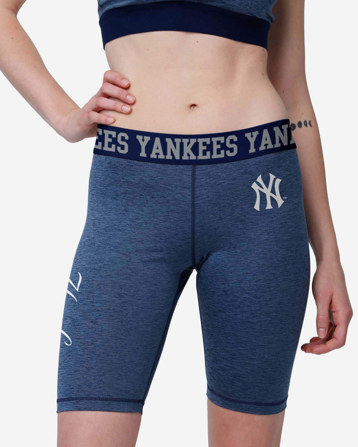 New York Yankees Womens Team Color Static Bike Shorts FOCO S - FOCO.com