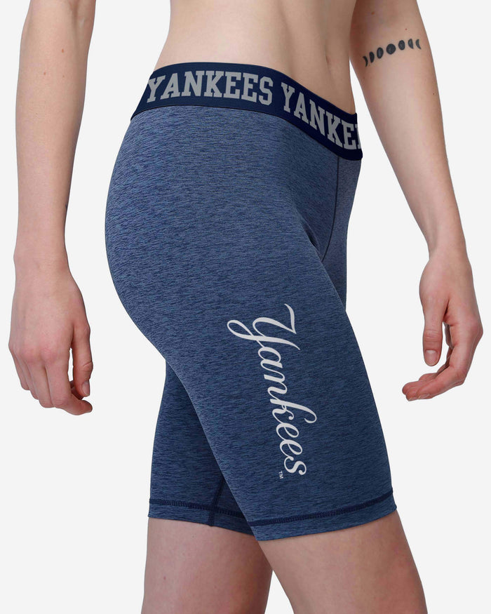 New York Yankees Womens Team Color Static Bike Shorts FOCO - FOCO.com