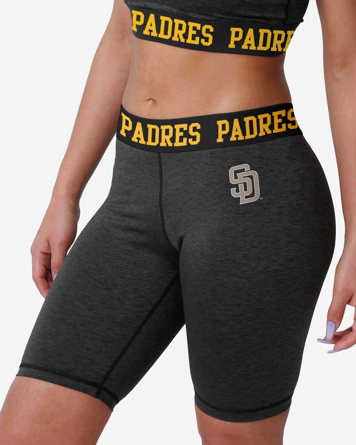 San Diego Padres Womens Team Color Static Bike Shorts FOCO S - FOCO.com