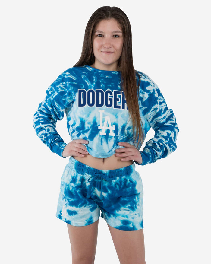 Los Angeles Dodgers Womens Tie-Dye Rush Lounge Shorts FOCO - FOCO.com