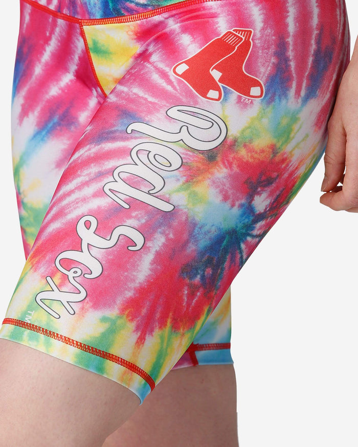 Boston Red Sox Womens Tie-Dye Bike Shorts FOCO - FOCO.com