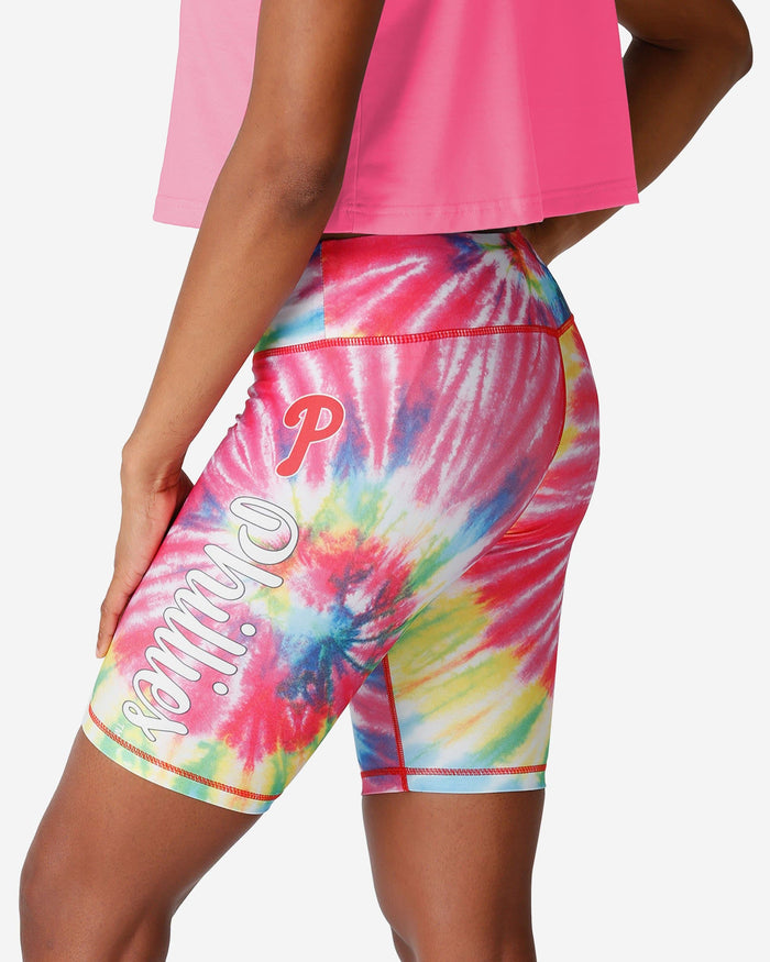 Philadelphia Phillies Womens Tie-Dye Bike Shorts FOCO - FOCO.com